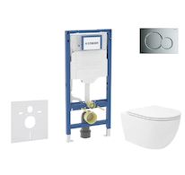 Geberit Duofix - Set předstěnové instalace, klozetu Oudee Vortex a sedátka softclose, tlačítko Sigma01, lesklý chrom SANI11CA115