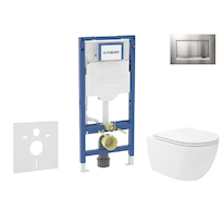 Geberit Duofix - Set předstěnové instalace, klozetu Oudee Vortex a sedátka softclose, tlačítko Sigma20, lakovaný chrom mat/chrom