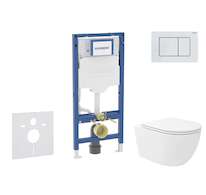 Geberit Duofix - Set předstěnové instalace, klozetu Oudee Vortex a sedátka softclose, tlačítko Sigma30, bílá/bílá mat SANI11CA31