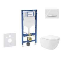 Geberit Duofix - Set předstěnové instalace, klozetu Oudee Vortex a sedátka softclose, tlačítko Sigma50, chrom/alpská bílá SANI11