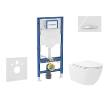 Geberit Duofix - Set předstěnové instalace, klozetu Oudee Vortex a sedátka softclose, tlačítko Sigma50, chrom/alpská bílá SANI11