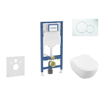 Geberit Duofix - Set předstěnové instalace, klozetu Subway 2.0 a sedátka softclose, tlačítko Sigma01, alpská bílá SANI11CK3108