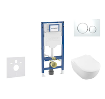 Geberit Duofix - Set předstěnové instalace, klozetu Subway 2.0 a sedátka softclose, tlačítko Sigma20, bílá/lesklý chrom SANI11CK
