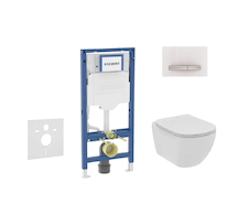 Geberit Duofix - Set předstěnové instalace, klozetu Tesi a sedátka softclose, tlačítko Sigma50, alpská bílá SANI11CD3115
