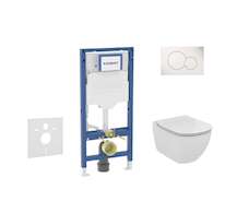 Geberit Duofix - Set předstěnové instalace, klozetu Tesi a sedátka, tlačítko Sigma01, alpská bílá SANI11CD3116