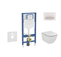 Geberit Duofix - Set předstěnové instalace, klozetu Tesi a sedátka, tlačítko Sigma50, alpská bílá SANI11CD3123