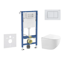 Geberit Duofix - Set předstěnové instalace, kompaktního klozetu Gaia a sedátka softclose, tlačítko Delta30, alpská bílá SANI11CA