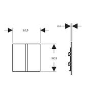 Geberit - Elektronické ovládání splachování pisoárů typ 40, bateriové napájení, Bluetooth, sklo/bílá 116.237.SI.1
