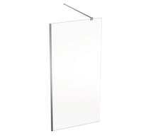 Geberit GEO - Sprchová stěna Walk-In, 100x200 cm, stříbrná/čiré sklo 560.139.00.2