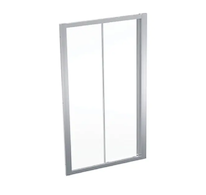 Geberit GEO - Sprchové dveře 110x190 cm, stříbrná/čiré sklo 560.143.00.2