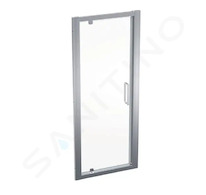Geberit GEO - Sprchové dveře 80x190 cm, stříbrná/čiré sklo 560.115.00.2