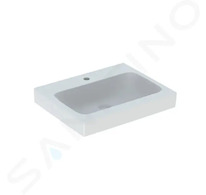 Geberit iCon - Umyvadlo 60x49 cm, bez přepadu, otvor pro baterii, bílá 124062000
