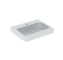 Geberit iCon - Umyvadlo 60x49 cm, bez přepadu, otvor pro baterii, bílá 124062000
