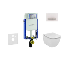 Geberit Kombifix - Modul pro závěsné WC s tlačítkem Sigma50, alpská bílá + Ideal Standard Tesi - WC a sedátko, Aquablade, SoftCl