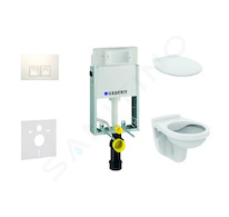 Geberit Kombifix - Set předstěnové instalace, klozet Alpha se sedátkem, tlačítko Delta35, alpská bílá 110.100.00.1 NR4