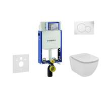 Geberit Kombifix - Set předstěnové instalace, klozetu a sedátka Ideal Standard Tesi, tlačítka Sigma01, SoftClose, alpská bílá 11