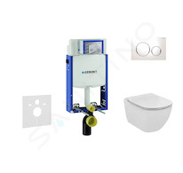 Geberit Kombifix - Set předstěnové instalace, klozetu a sedátka Ideal Standard Tesi, tlačítka Sigma20, bílá/chrom 110.302.00.5 N