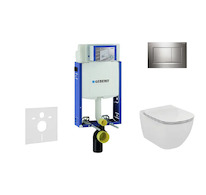 Geberit Kombifix - Set předstěnové instalace, klozetu a sedátka Ideal Standard Tesi, tlačítka Sigma20, chrom 110.302.00.5 NF6