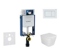 Geberit Kombifix - Set předstěnové instalace, klozetu Arkas I a sedátka softclose, tlačítko Sigma30, bílá/bílá mat SANI15CA3133