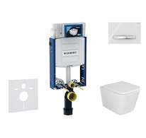Geberit Kombifix - Set předstěnové instalace, klozetu Arkas I a sedátka softclose, tlačítko Sigma50, chrom/alpská bílá SANI15CA3