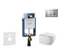 Geberit Kombifix - Set předstěnové instalace, klozetu Gaia a sedátka softclose, tlačítko Sigma20, chrom mat/chrom SANI15CA1124