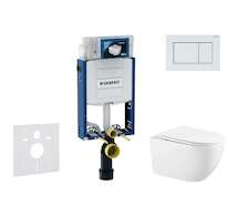 Geberit Kombifix - Set předstěnové instalace, klozetu Gaia a sedátka softclose, tlačítko Sigma30, bílá/bílá mat SANI15CA3127