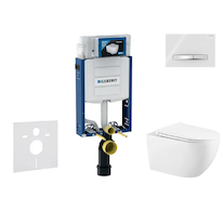 Geberit Kombifix - Set předstěnové instalace, klozetu Gaia a sedátka softclose, tlačítko Sigma50, chrom/alpská bílá SANI15CA3126