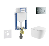 Geberit Kombifix - Set předstěnové instalace, klozetu Nefia a sedátka softclose, tlačítko Sigma01, lesklý chrom SANI15CA1140