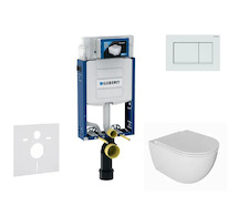 Geberit Kombifix - Set předstěnové instalace, klozetu Oudee a sedátka softclose, tlačítko Sigma20, bílá/bílá mat SANI15CA3124