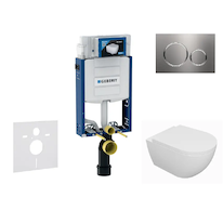 Geberit Kombifix - Set předstěnové instalace, klozetu Oudee a sedátka softclose, tlačítko Sigma20, nerez SANI15CA6100