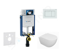 Geberit Kombifix - Set předstěnové instalace, klozetu Oudee a sedátka softclose, tlačítko Sigma30, bílá/bílá mat SANI15CA3121