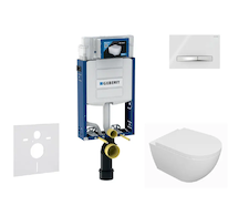 Geberit Kombifix - Set předstěnové instalace, klozetu Oudee a sedátka softclose, tlačítko Sigma50, chrom/alpská bílá SANI15CA312