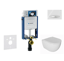 Geberit Kombifix - Set předstěnové instalace, klozetu Oudee a sedátka softclose, tlačítko Sigma50, chrom/alpská bílá SANI15CA312