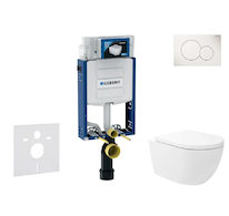 Geberit Kombifix - Set předstěnové instalace, klozetu Oudee Vortex a sedátka softclose, tlačítko Sigma01, alpská bílá SANI15CA31