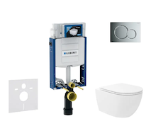 Geberit Kombifix - Set předstěnové instalace, klozetu Oudee Vortex a sedátka softclose, tlačítko Sigma01, lesklý chrom SANI15CA1