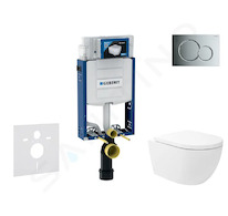 Geberit Kombifix - Set předstěnové instalace, klozetu Oudee Vortex a sedátka softclose, tlačítko Sigma01, lesklý chrom SANI15CA1