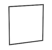 Geberit ONE - Krycí rám 600x930 mm, pro vestavnou zrcadlovou skříňku Geberit ONE, matná černá 505.841.00.3