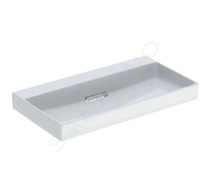 Geberit ONE - Umyvadlo 90x48x14 cm, skrytý přepad, bez otvoru pro baterii, vodorovný odtok, KeraTect, bílá 505.037.00.1