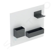 Geberit Příslušenství - Magnetická tabule s přihrádkami, 45x39 cm, matná bílá/matná láva 500.649.01.2