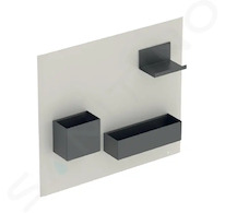 Geberit Příslušenství - Magnetická tabule s přihrádkami, 45x39 cm, matná pískově šedá/matná láva 500.649.JL.2