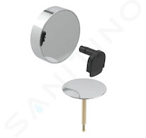 Geberit Příslušenství - Souprava pro kompletaci vanové soupravy, s otočným ovládáním a přívodem d52, chrom 150.481.21.1