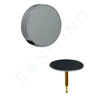 Geberit Příslušenství - Souprava pro kompletaci vanové soupravy, s otočným ovládáním, d52, chrom/bílá 150.300.KJ.1