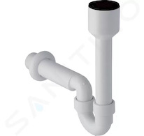Geberit Příslušenství - Trubková zápachová uzávěrka pro výlevku, vývod vodorovný, d 40 mm, alpská bílá 152.607.11.1