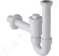 Geberit Příslušenství - Trubková zápachová uzávěrka, uzavíratelná, zpětný ventil, vývod vodorovný, d 50 mm 152.861.11.1