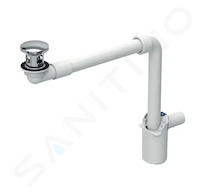 Geberit Příslušenství - Úsporný sifon pro umyvadla s přepadem, ClickClack, chrom 152.075.21.1