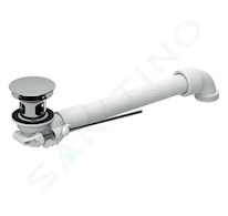 Geberit Příslušenství - Úsporný sifon pro umyvadla s přepadem, výpusť s táhlem, chrom 152.070.21.1