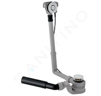 Geberit Příslušenství - Vanová odtoková a přepadová souprava, ovládání PushControl, délka 260 mm, chrom 150.755.21.6