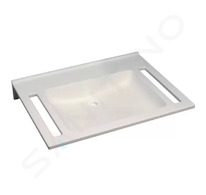 Geberit Publica - Umyvadlo bezbariérové, 70x55x12 cm, bez přepadu, bez otvoru pro baterii, alpská bílá 501.043.11.1