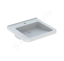 Geberit Selnova Comfort - Umyvadlo bezbariérové, 55x53 cm, bez přepadu, otvor pro baterii, bílá 500.786.00.7