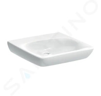 Geberit Selnova Comfort - Umyvadlo bezbariérové 60x55 cm, bez přepadu, bez otvoru pro baterii, bílá 502.771.00.7